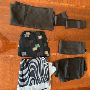 Elegant Black Women's Scarf Set